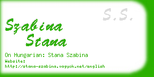szabina stana business card